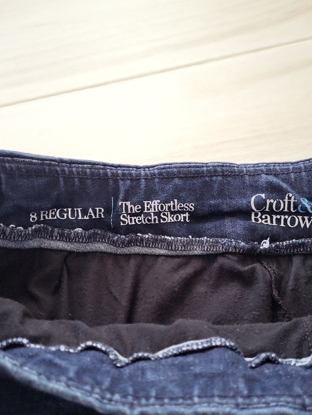 croft & barrow Navy Denim Skort - Picture 4 of 7